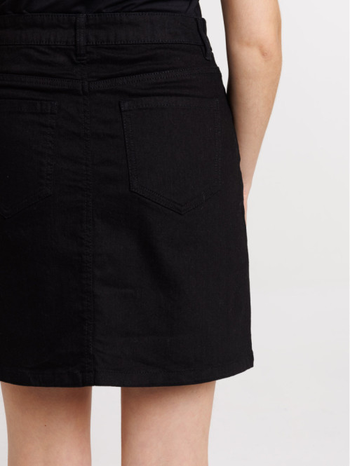 Jupe en jean noire femme