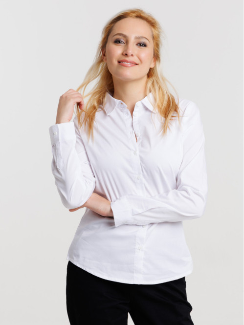 Chemise blanche manches longues femme