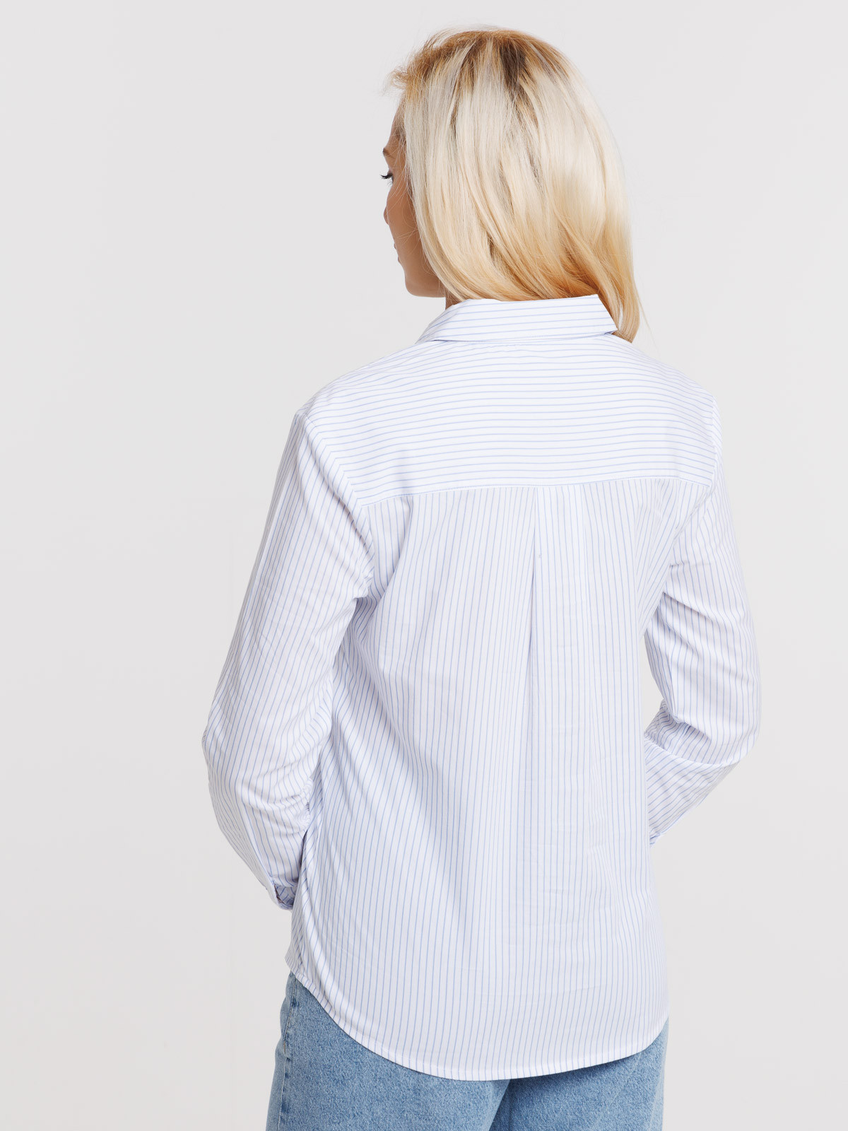Chemise blanche rayée femme