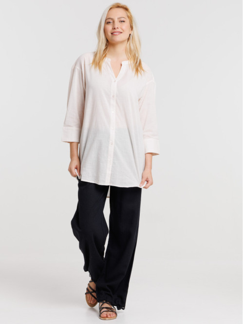 Chemise oversized crème...