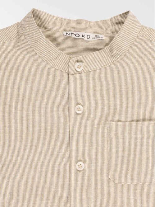 Chemise col mao garçon (3-12A)