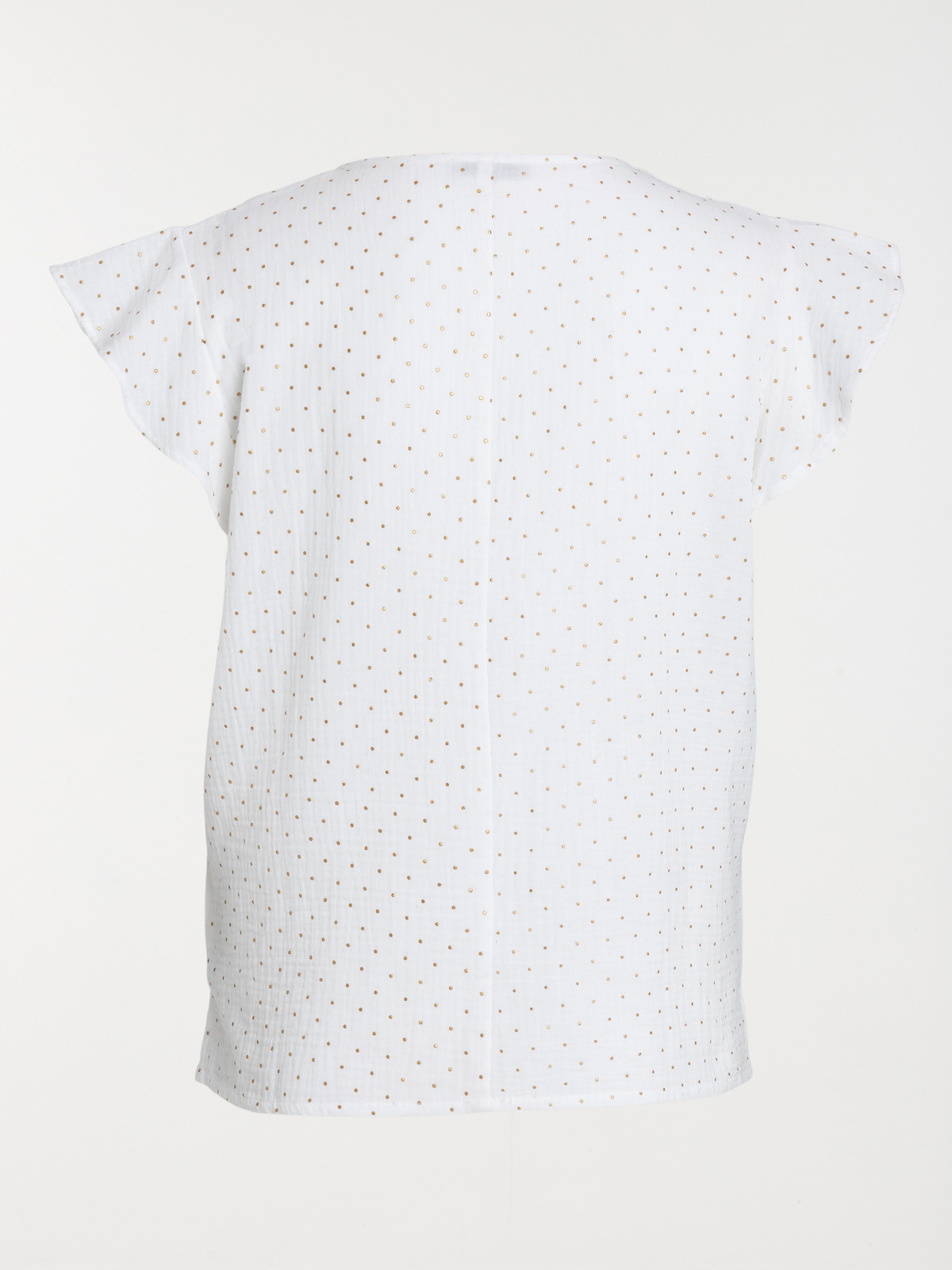 Top écru 100% coton grande taille femme Top écru 100% coton grande taille femme