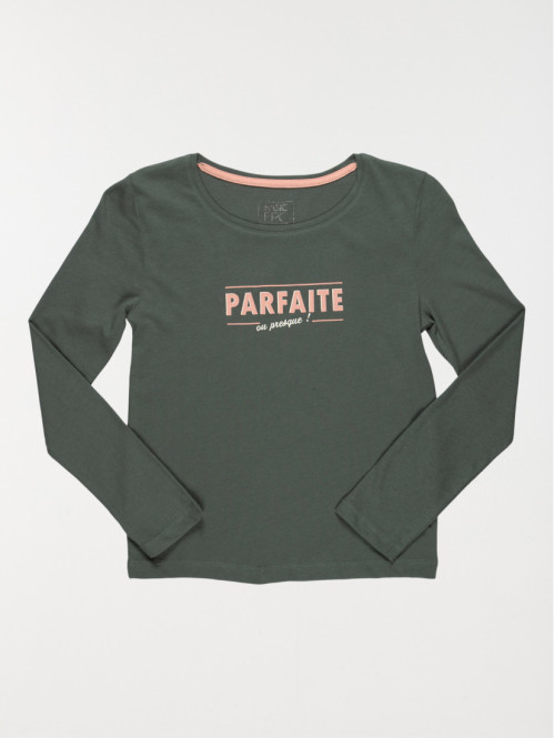 T-shirt vert forêt fille (10-16A)