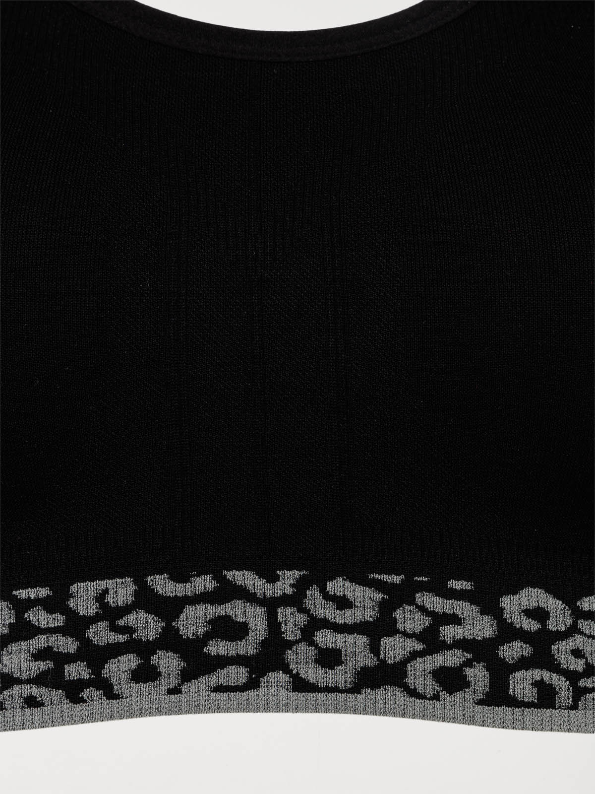 Brassière de sport noire léopard femme Brassière de sport noire léopard femme