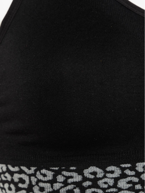 Brassière de sport noire léopard femme Brassière de sport noire léopard femme