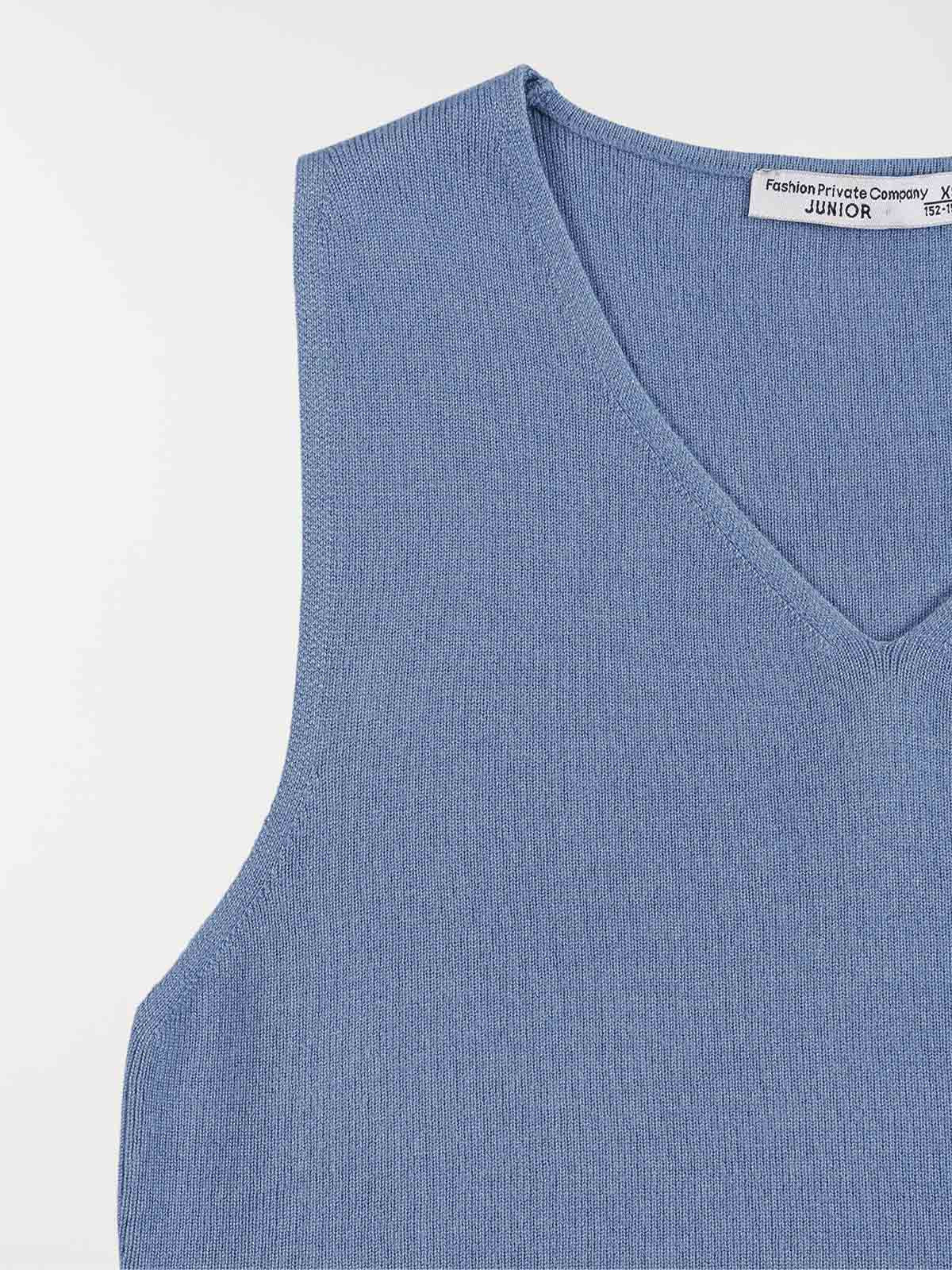 Débardeur maille col V fille (XXS-M) Débardeur maille col V fille (XXS-M)