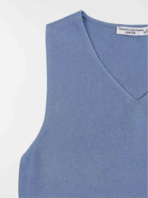 Débardeur maille col V...