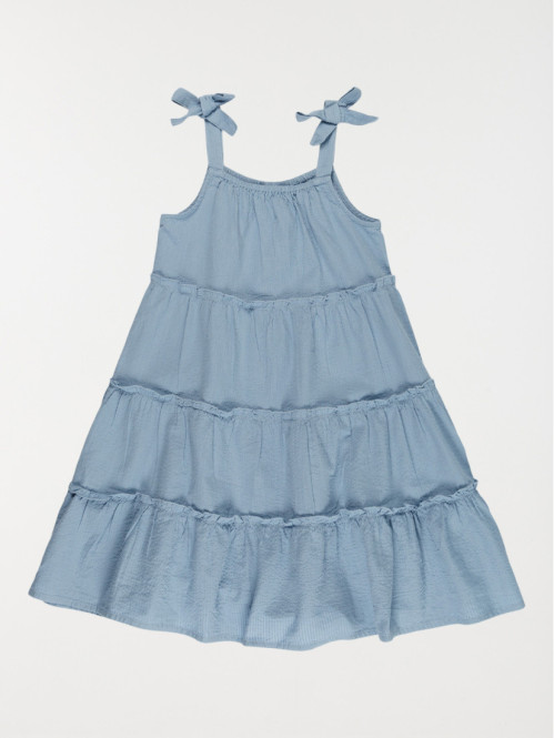 Robe seersucker bretelles fille (3-12A)