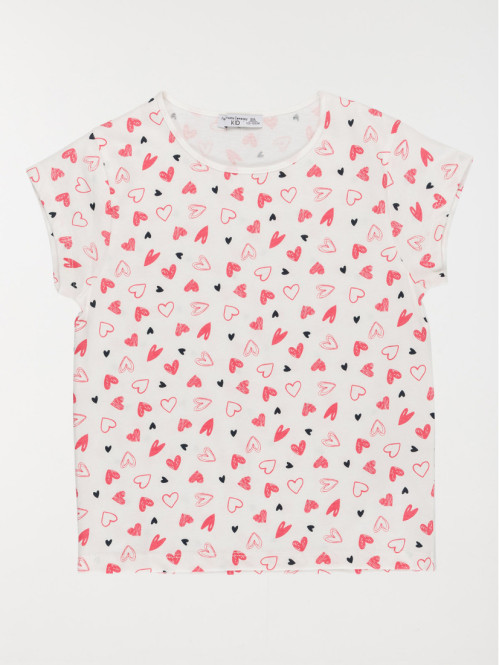 Pyjashort fleuri fille (3-12A)