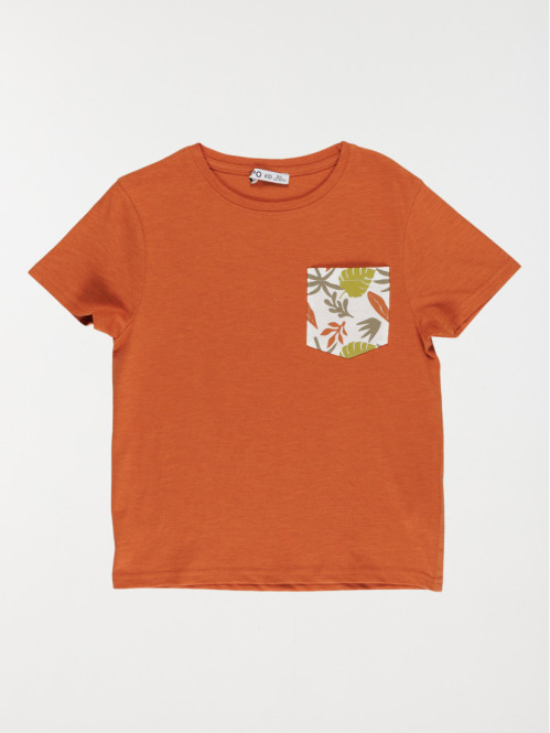 T-shirt poche tropicale garçon (3-12A)