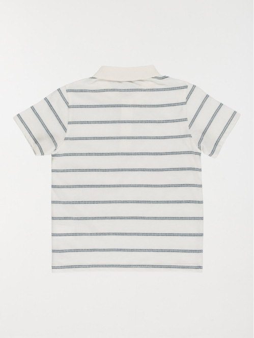 Polo écru rayé garçon (3-12A)