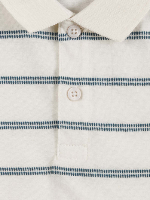 Polo écru rayé garçon (3-12A)
