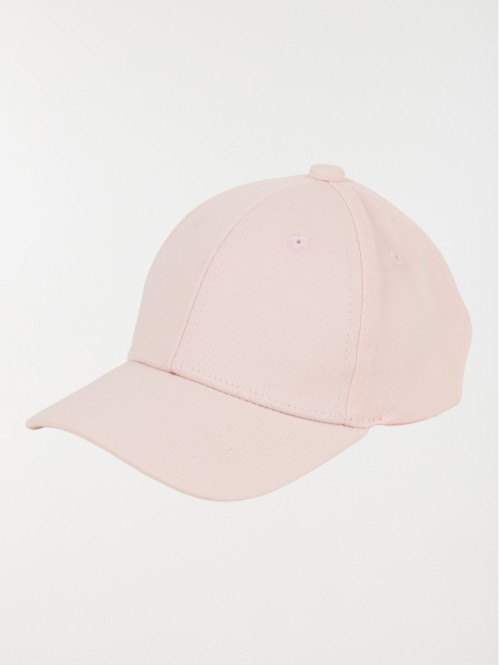 Casquette unie rose fille