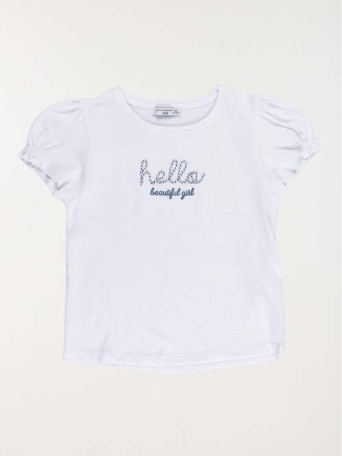 T-shirt message devant fille (3-12A)