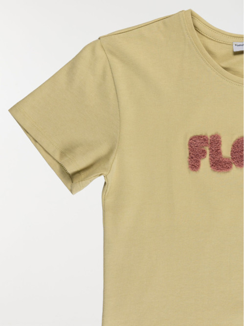 T-shirt court flower fille...