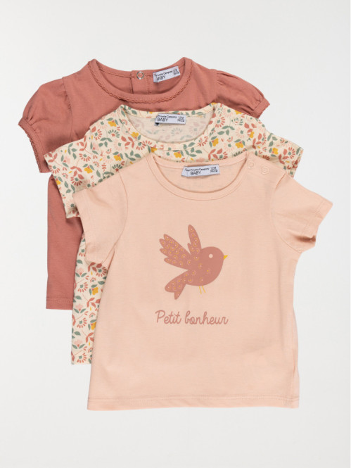 Lot de 3 tee-shirts fille...
