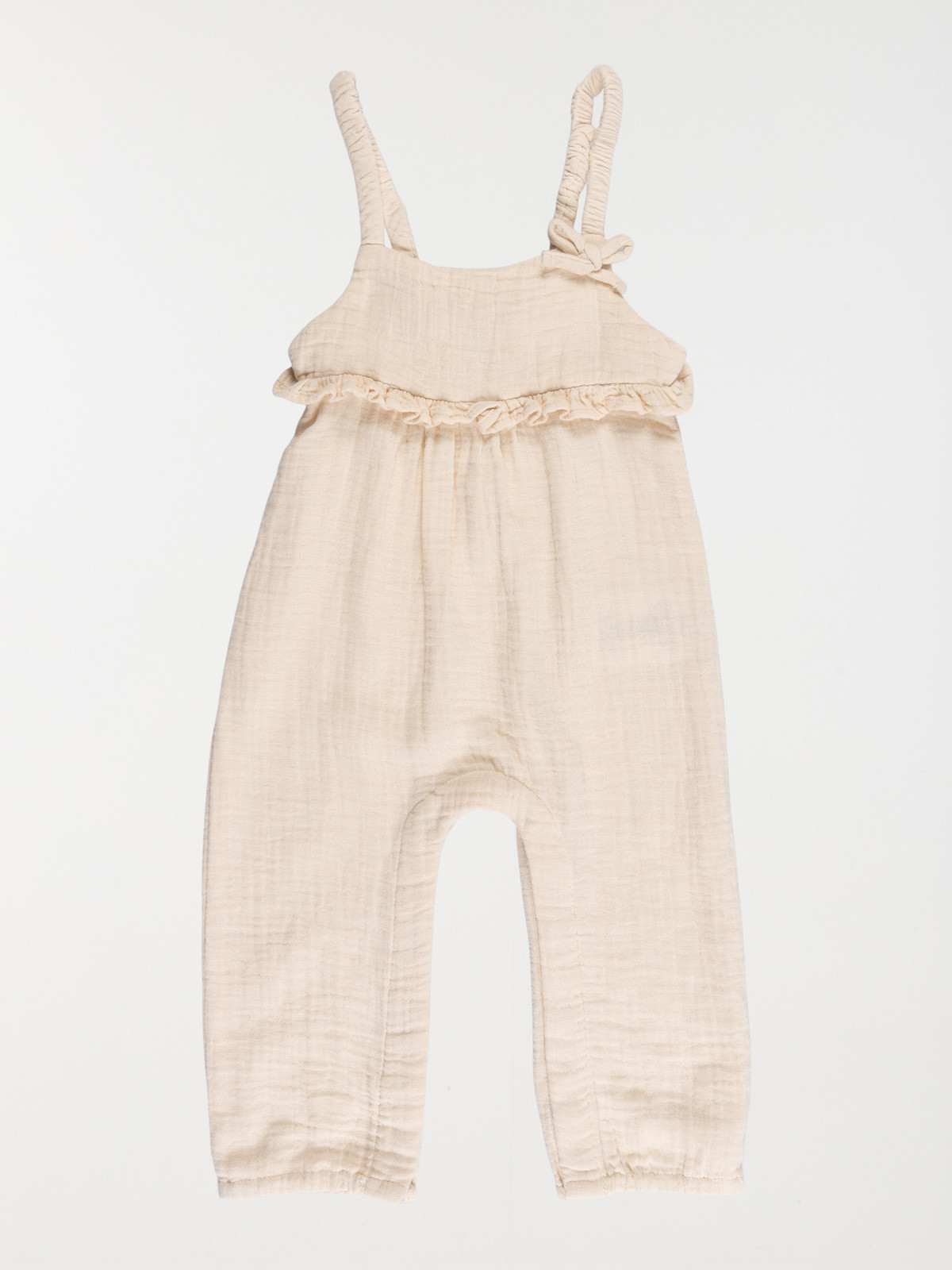 Salopette unie volants fille (3-36M)