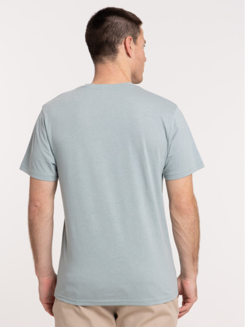 T-shirt bleu argenté homme