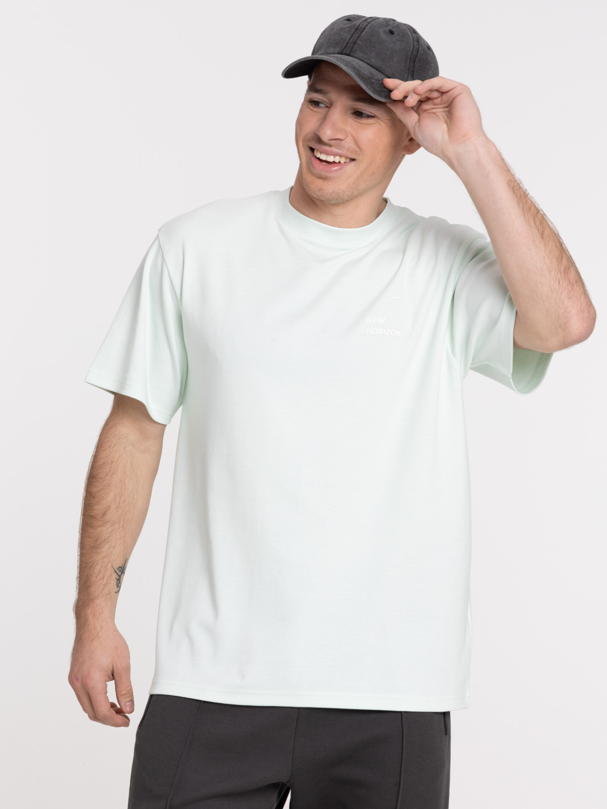 T-shirt col rond new horizon homme