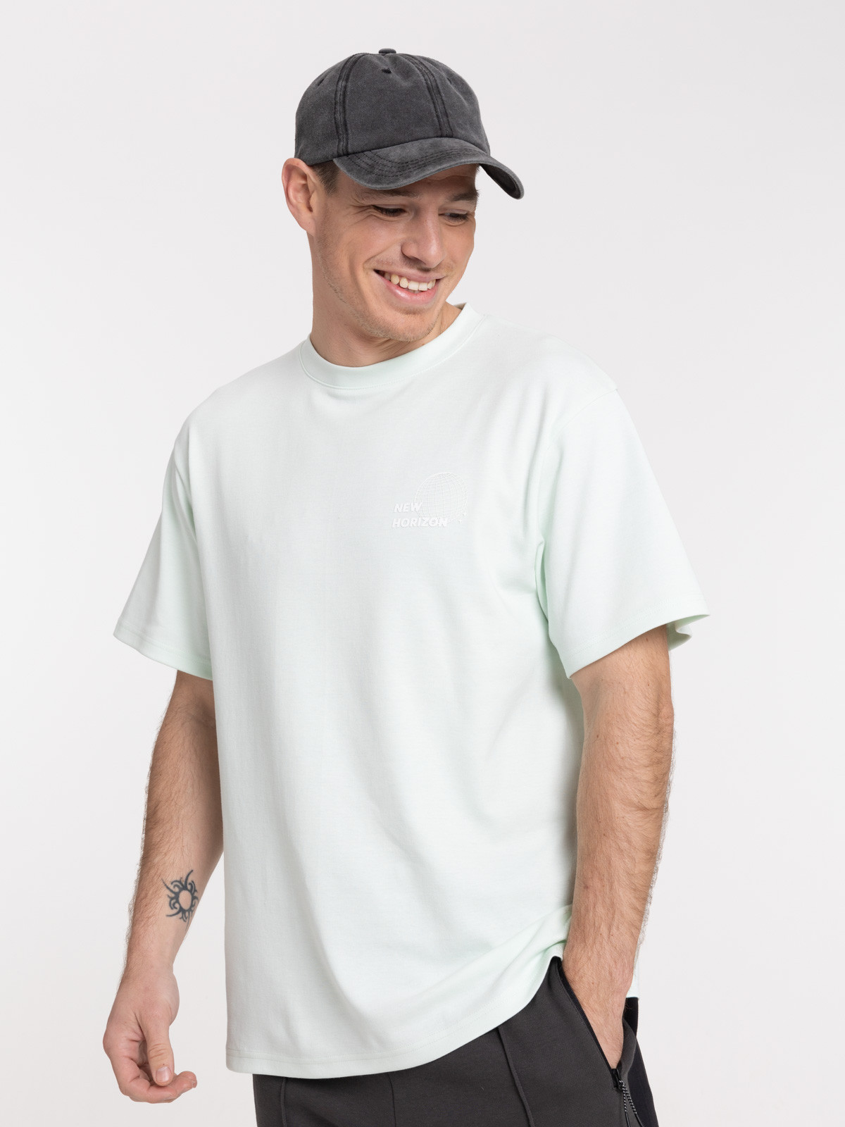 T-shirt col rond new horizon homme