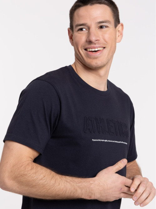 T-shirt inscription en relief homme