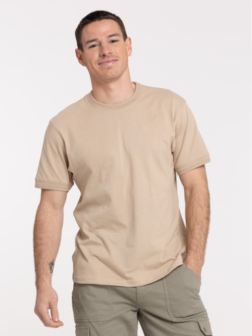 T-shirt sable col rond homme