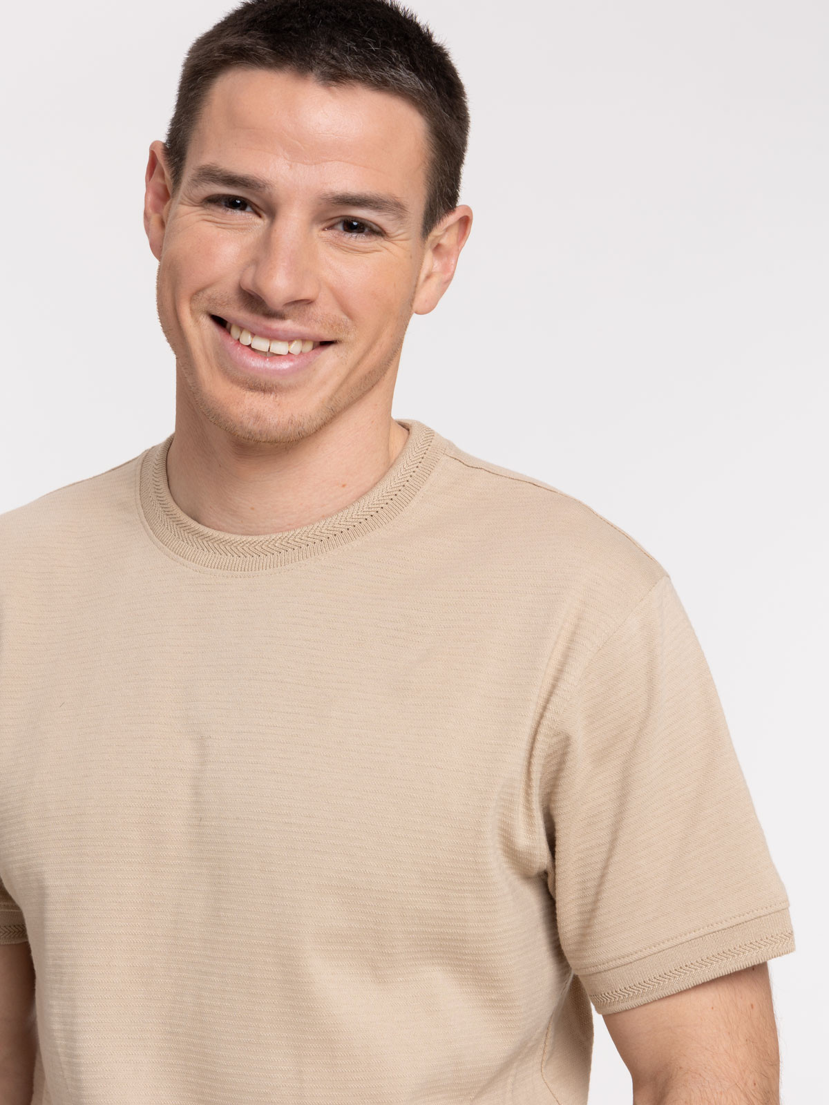T-shirt sable col rond homme T-shirt sable col rond homme