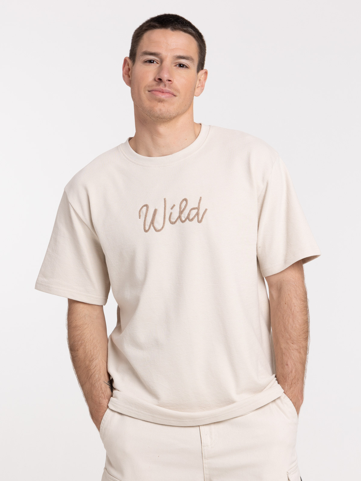 Tee-shirt beige clair homme Tee-shirt beige clair homme