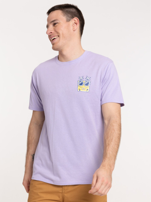 Tee-shirt BOB l'éponge violet homme