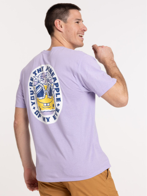Tee-shirt BOB l'éponge violet homme
