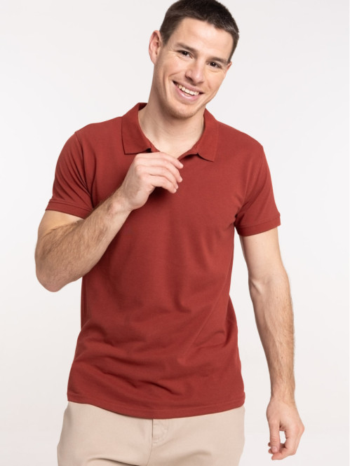 Polo coloris rougie homme