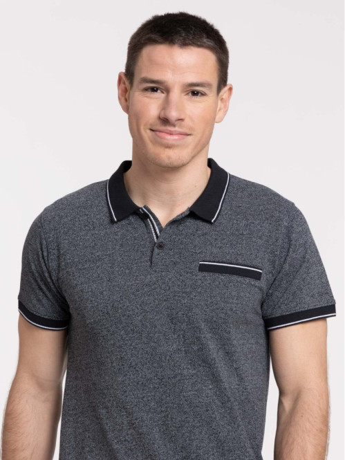 Polo noir homme