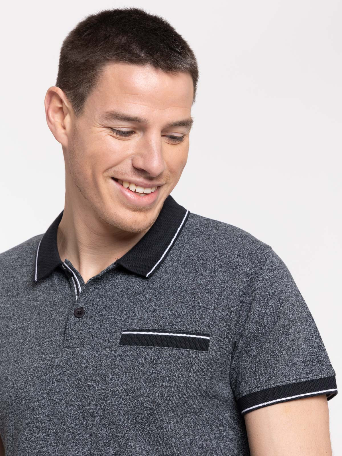 Polo noir homme