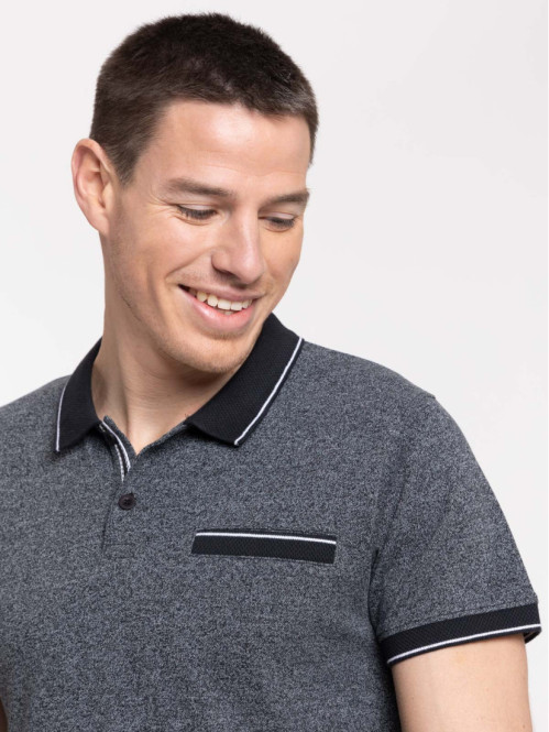 Polo noir homme