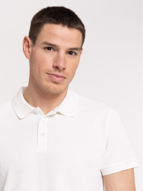 Polo écru manches courtes...