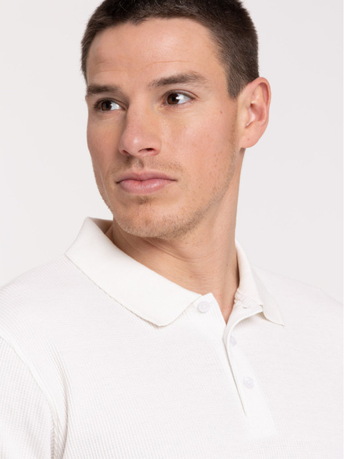 Polo écru manches courtes...