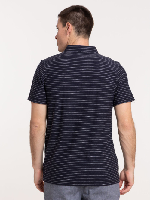 Polo rayé 100% coton homme