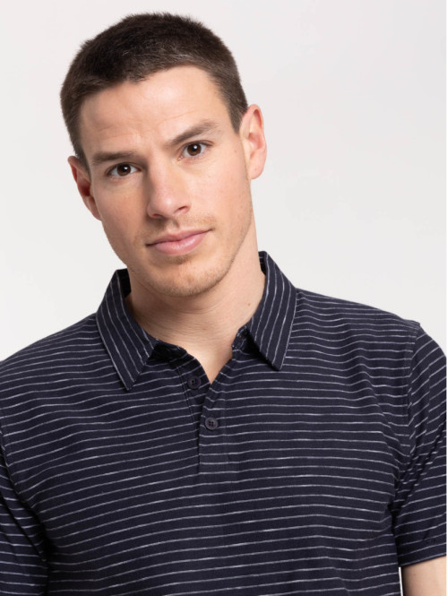 Polo rayé 100% coton homme