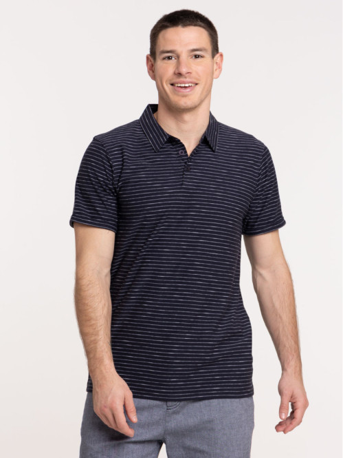 Polo rayé 100% coton homme