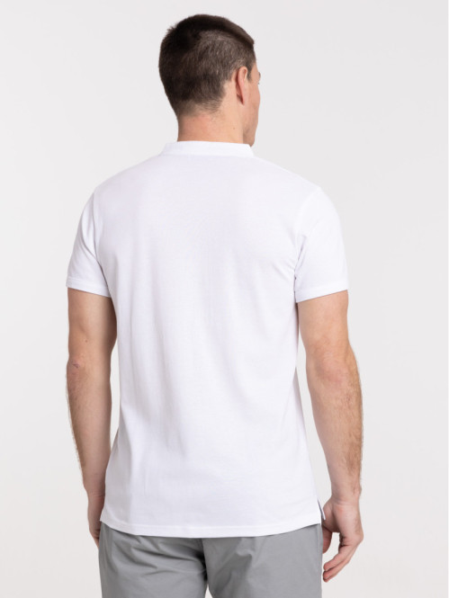 Polo col mao blanc homme