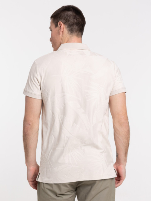 Polo coloris beige clair homme