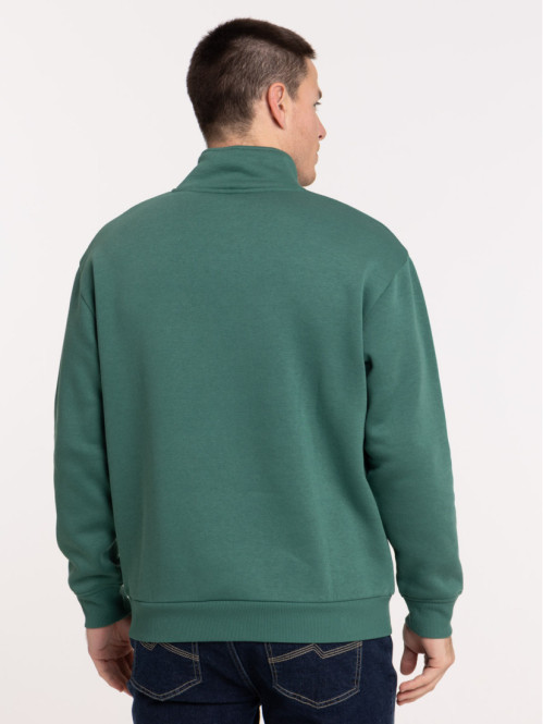 Sweat col montant zippé homme