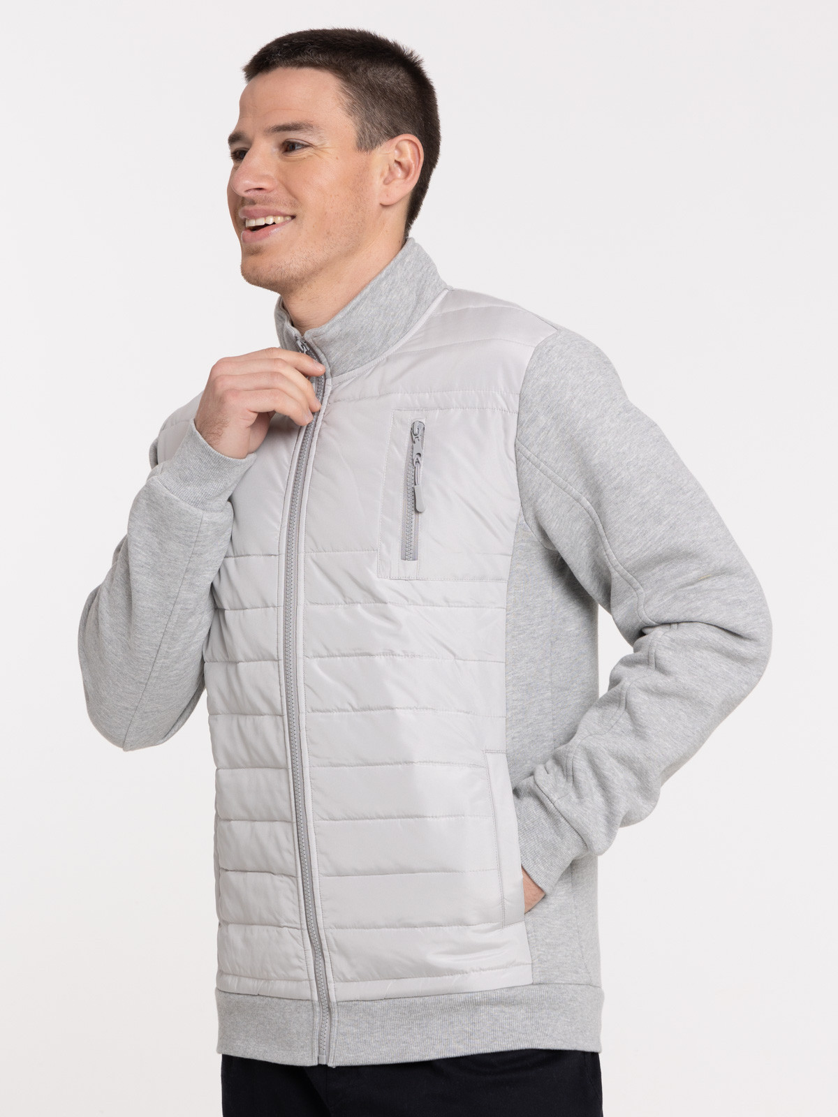 Doudoune gris chiné homme