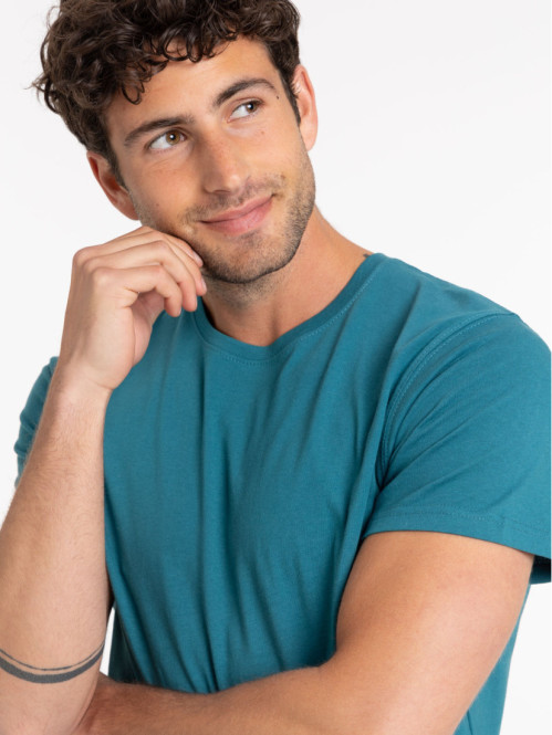 T-shirt col rond bleu cascade homme T-shirt col rond bleu cascade homme