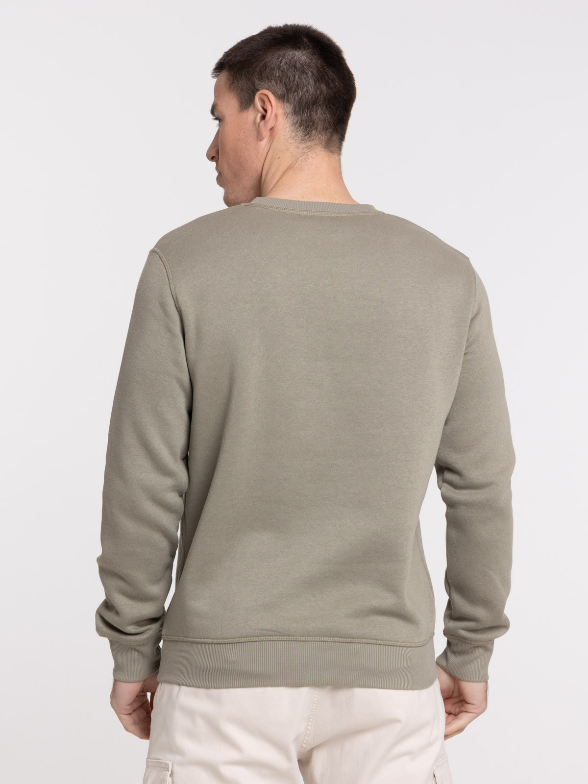 Sweat uni basique tilleul homme