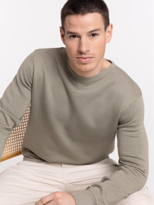 Sweat uni basique tilleul...