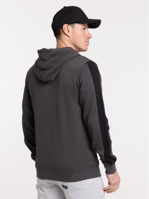 Sweat à capuche gris anthracite homme