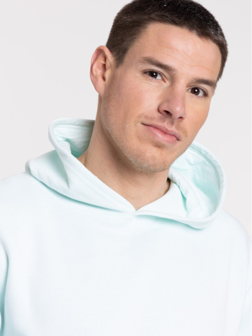 Sweat à capuche cyan homme