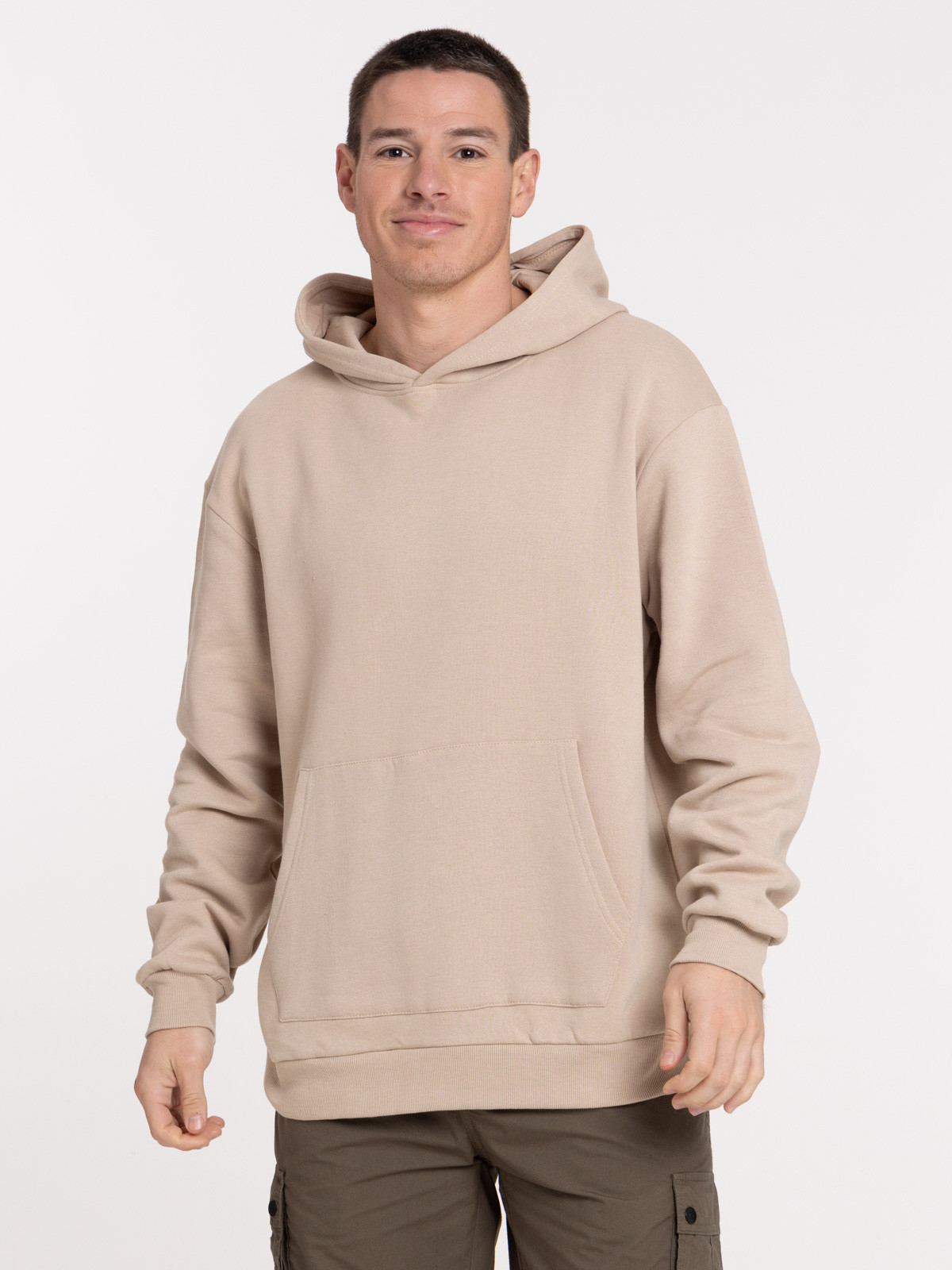 Sweat à capuche sable homme