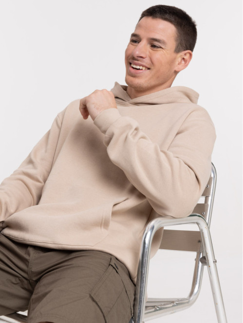 Sweat à capuche sable homme